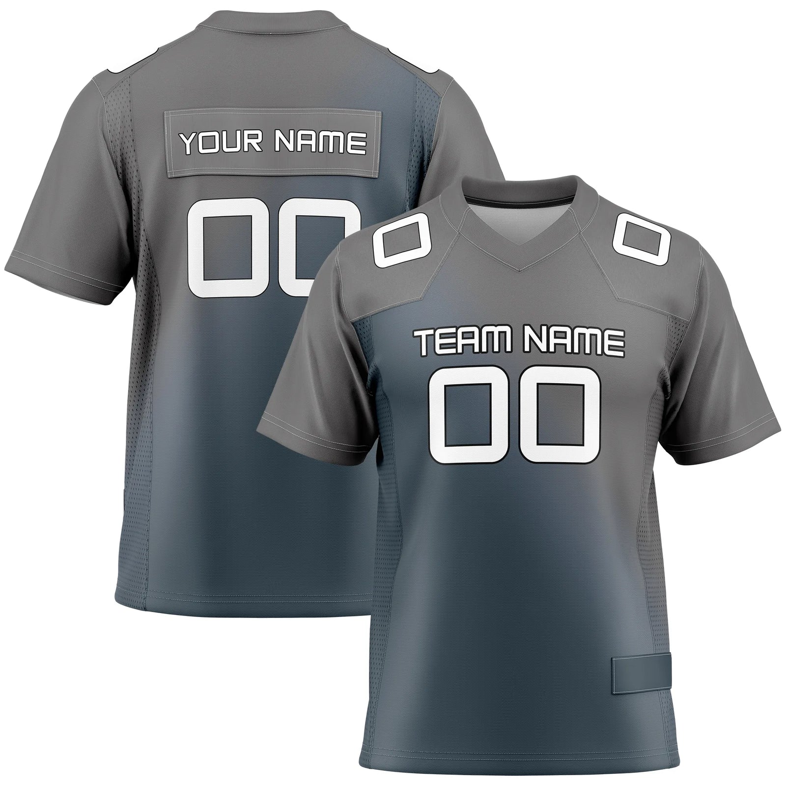 Custom Personalized D4 Gradient Fashion Flag Football Jersey with Name, Number & Team Logo