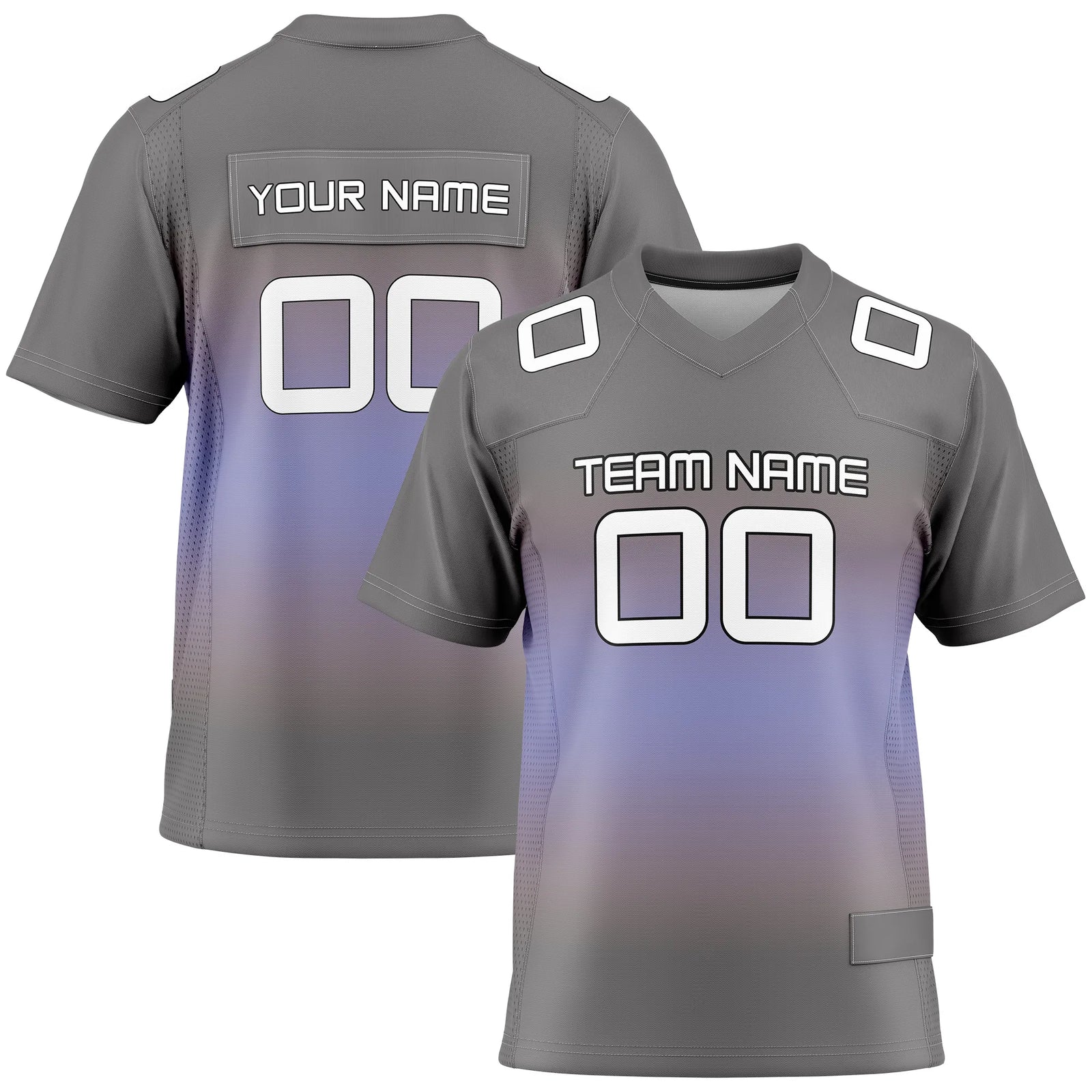 Custom Personalized D5 Gradient Fashion Flag Football Jersey with Name, Number & Team Logo