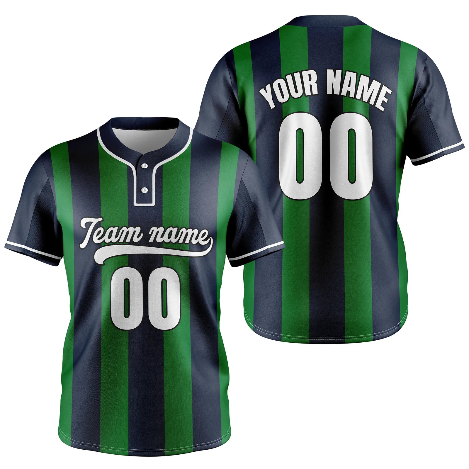 Custom Dugout Stripes Baseball Aqua Sports Jersey Personalized Uniform with Name & Number