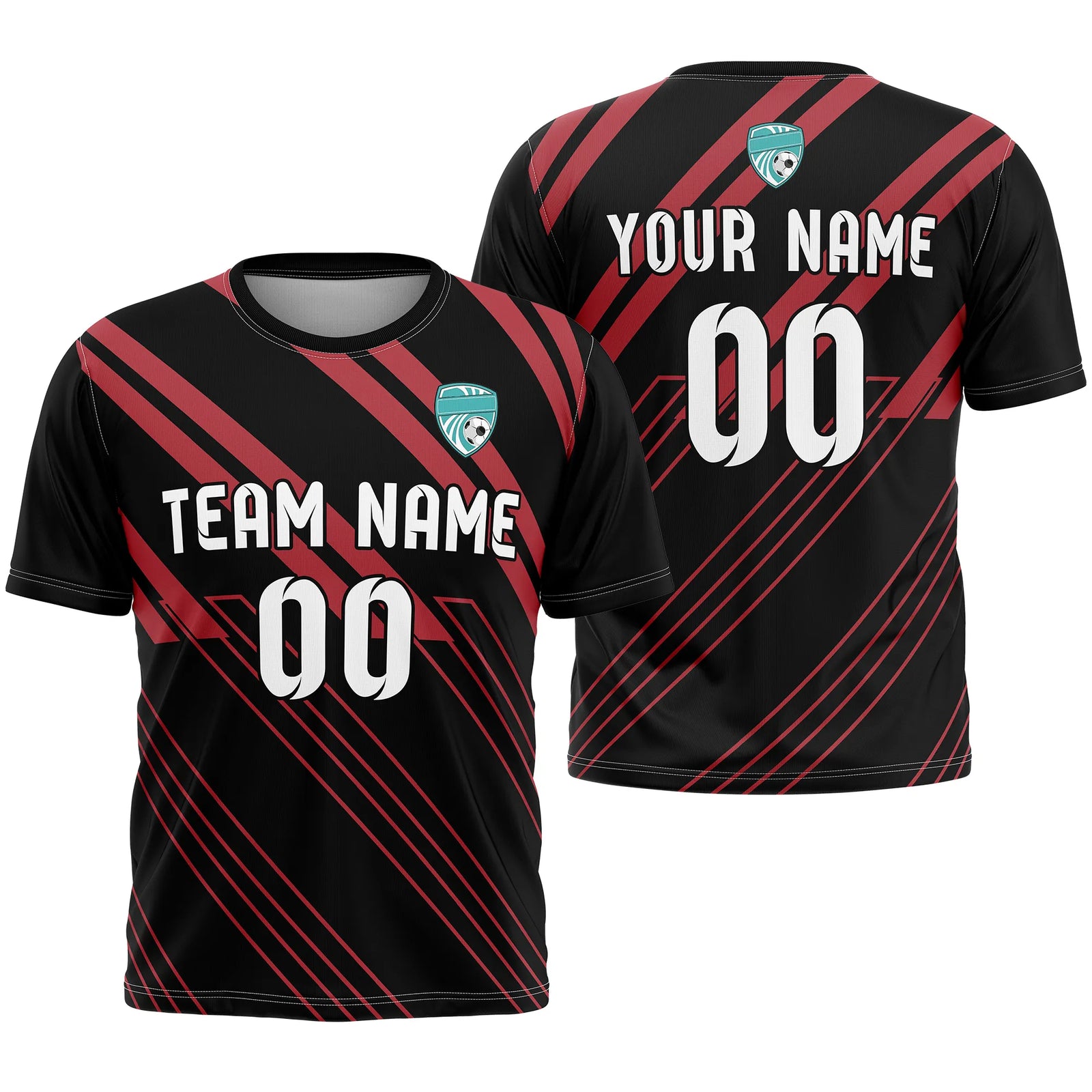 Custom Strip Fashion D4 Soccer Jersey Personalized Football Uniform with Name & Number