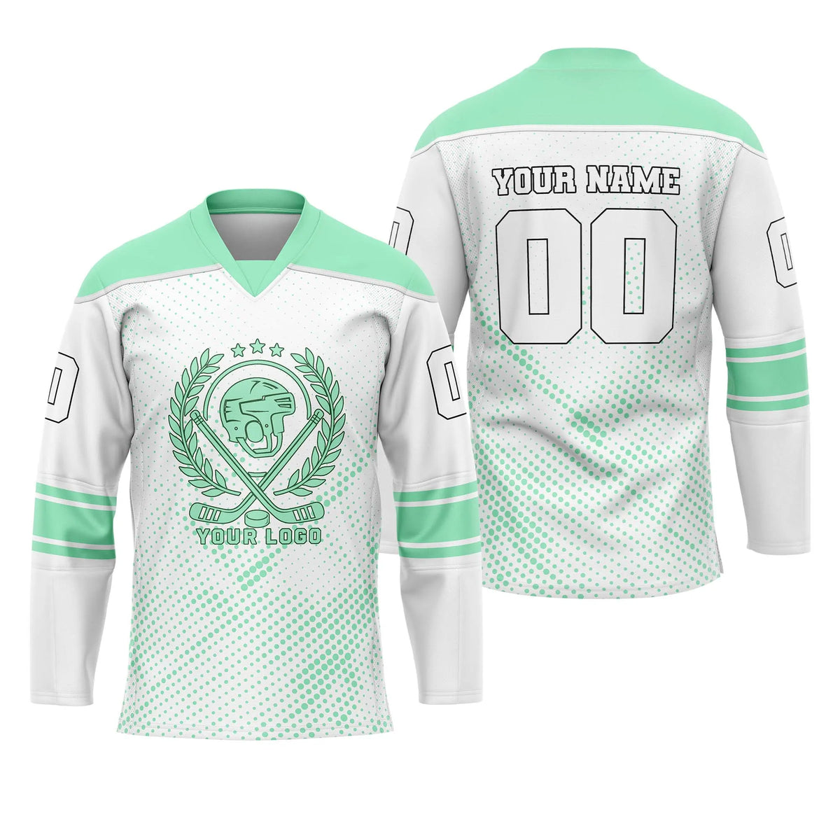 Custom Personalized D1 Abstract Pattern Ice Hockey Jersey with Name, Number & Team Logo