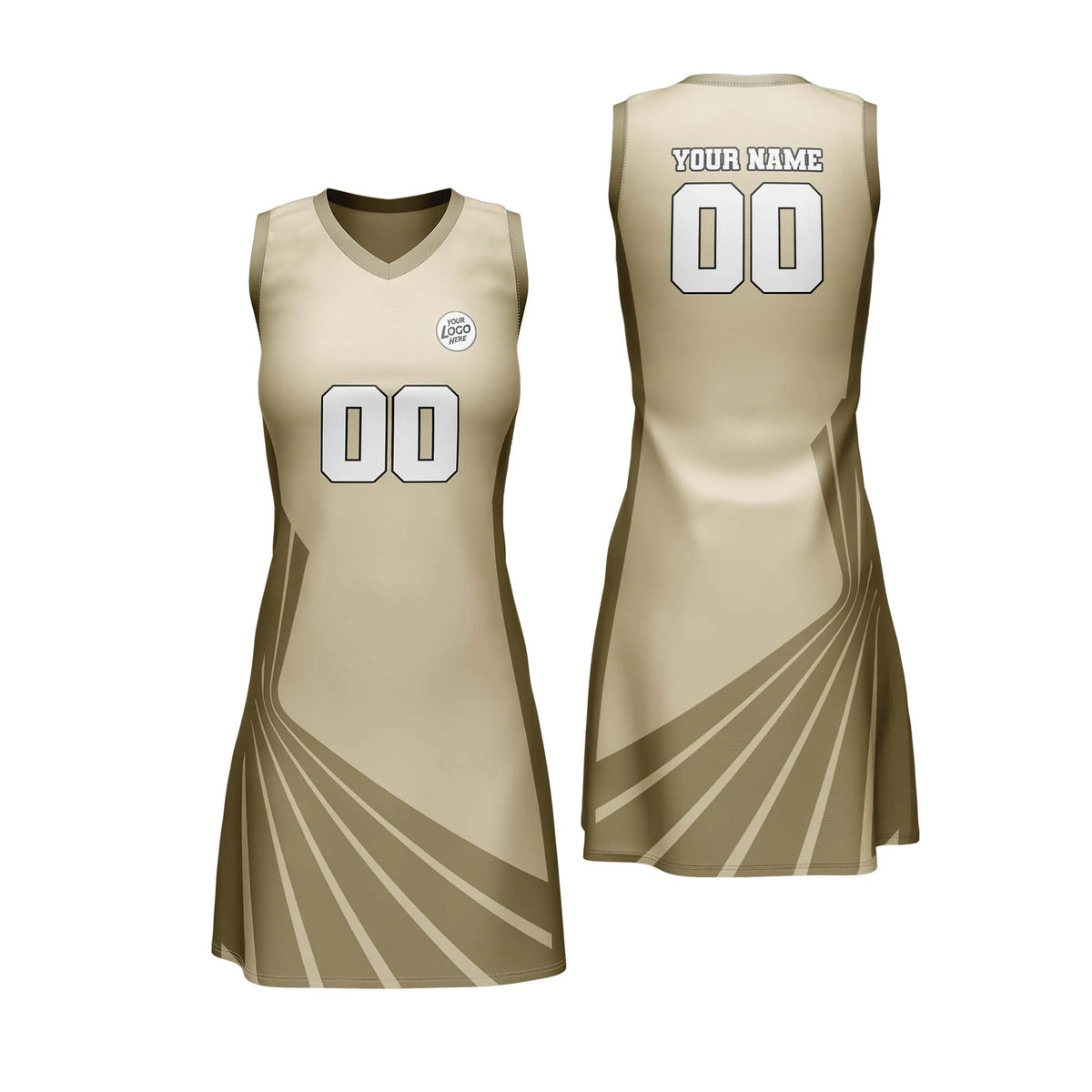 Custom Personalized D5 Retro Pattern Netball Jersey with Name, Number & Team Logo
