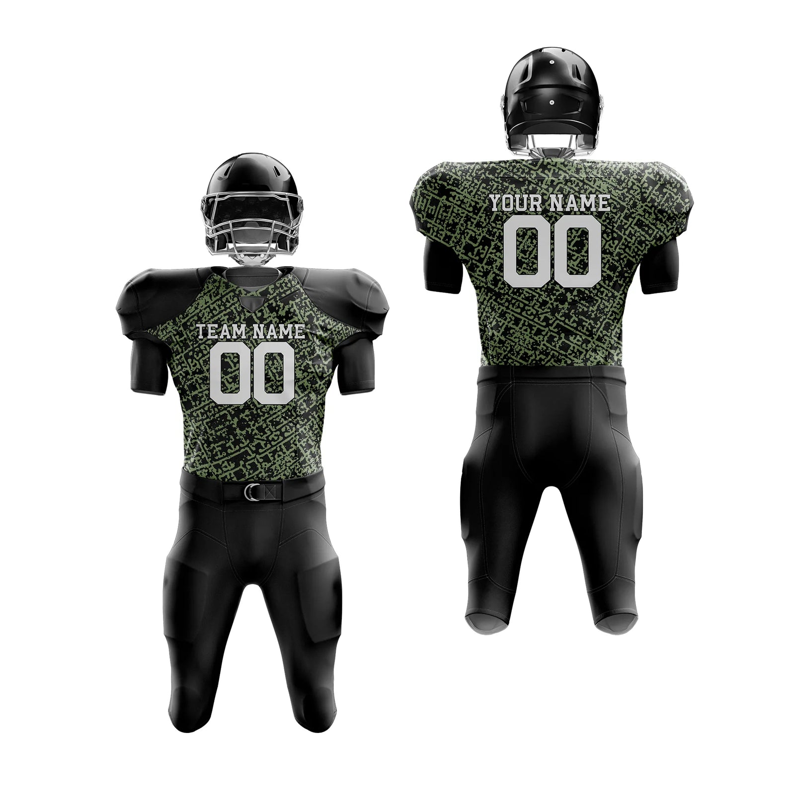 Custom Personalized D5 Graffiti pattern American Football Jersey with Name, Number & Team Logo
