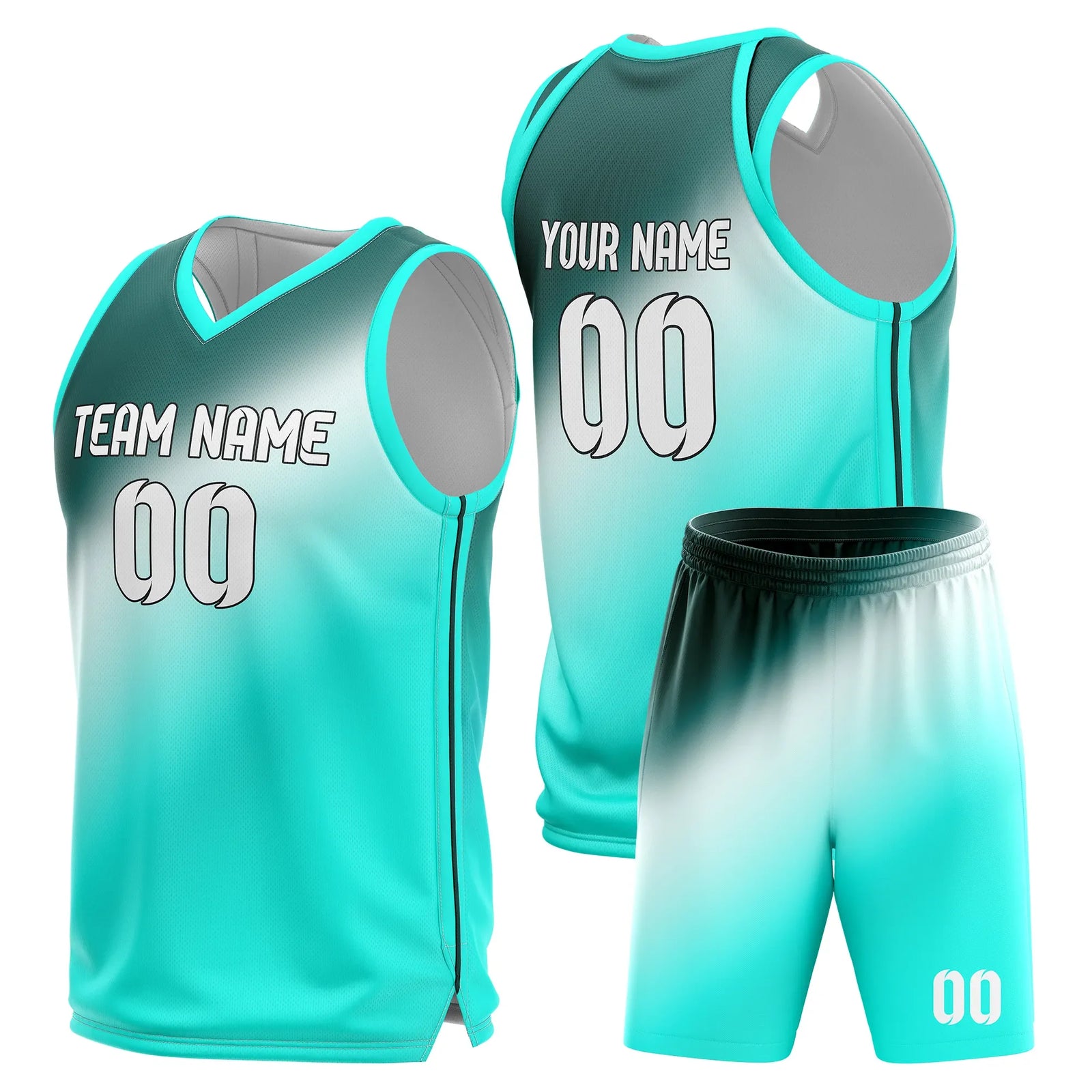 Custom Gradient Fashion Set Energy Fade Sports Jersey Personalized Uniform with Name & Number