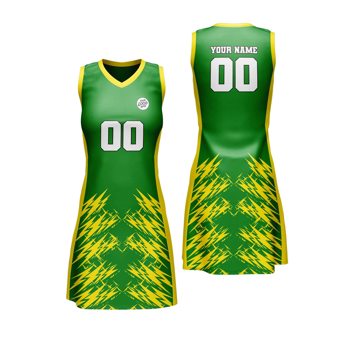 Custom Personalized D3 Stripe Fashion Netball Jersey with Name, Number & Team Logo
