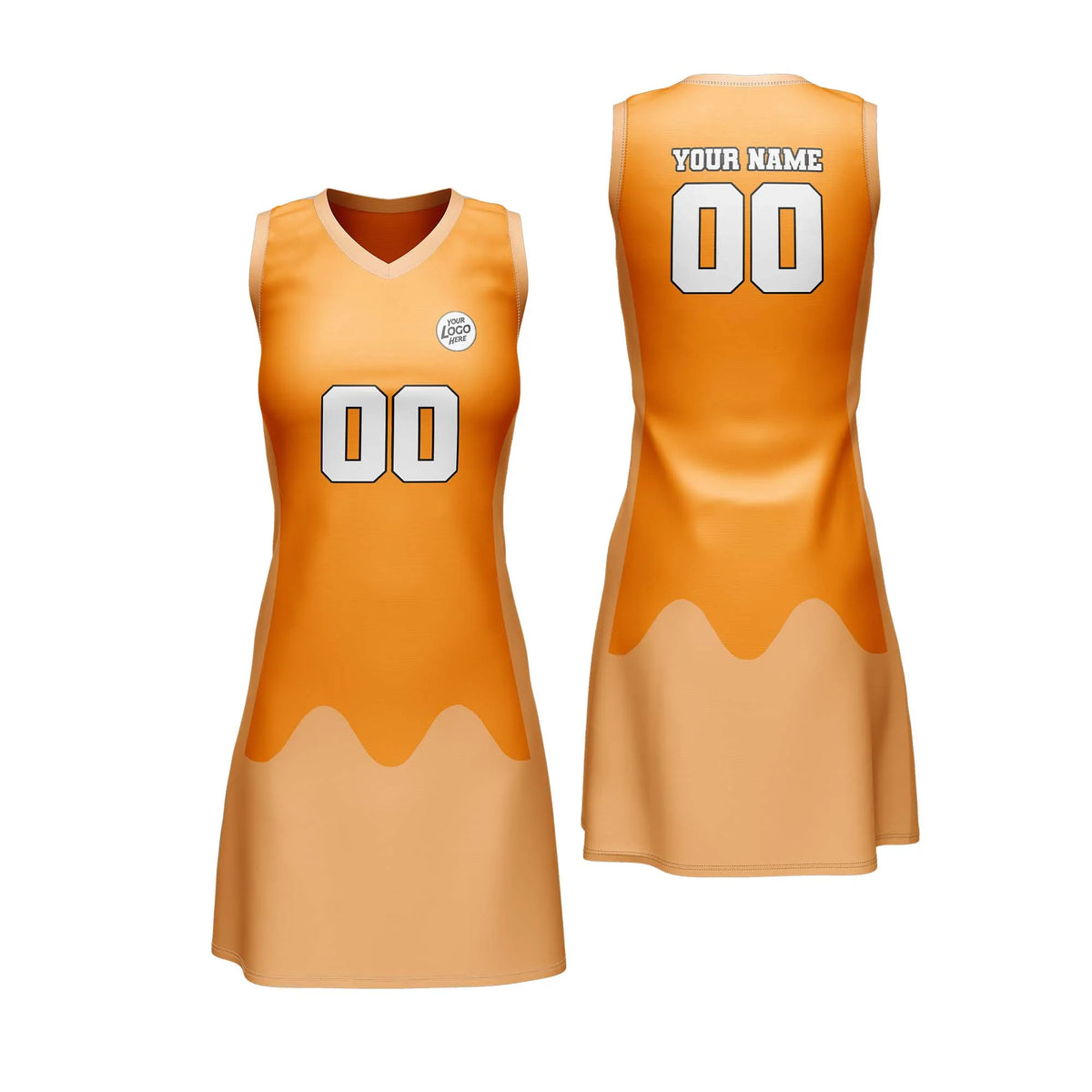 Custom Personalized D4 Split Fashion Netball Jersey with Name, Number & Team Logo