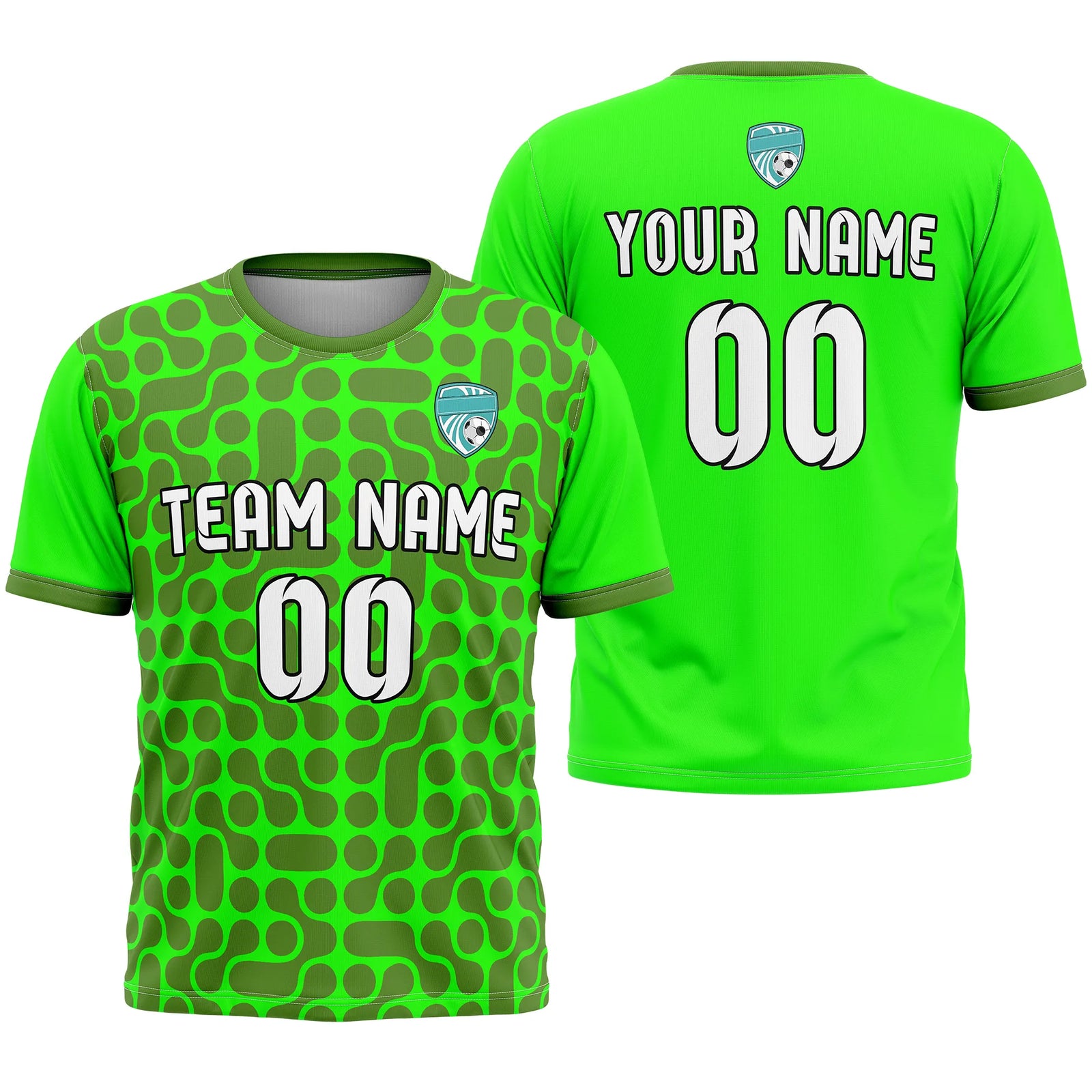 Custom Abstract Pattern D3 Soccer Jersey Personalized Football Uniform with Name & Number