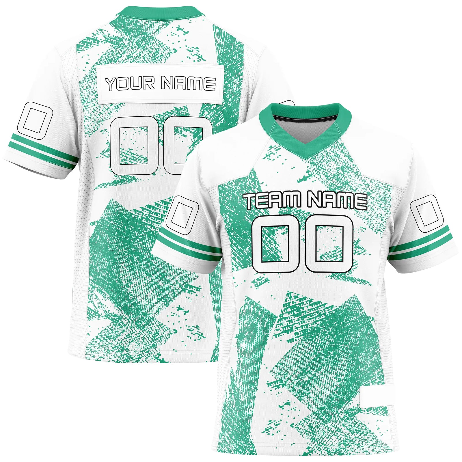 Custom Personalized D4 Graffiti Fashion Flag Football Jersey with Name, Number & Team Logo