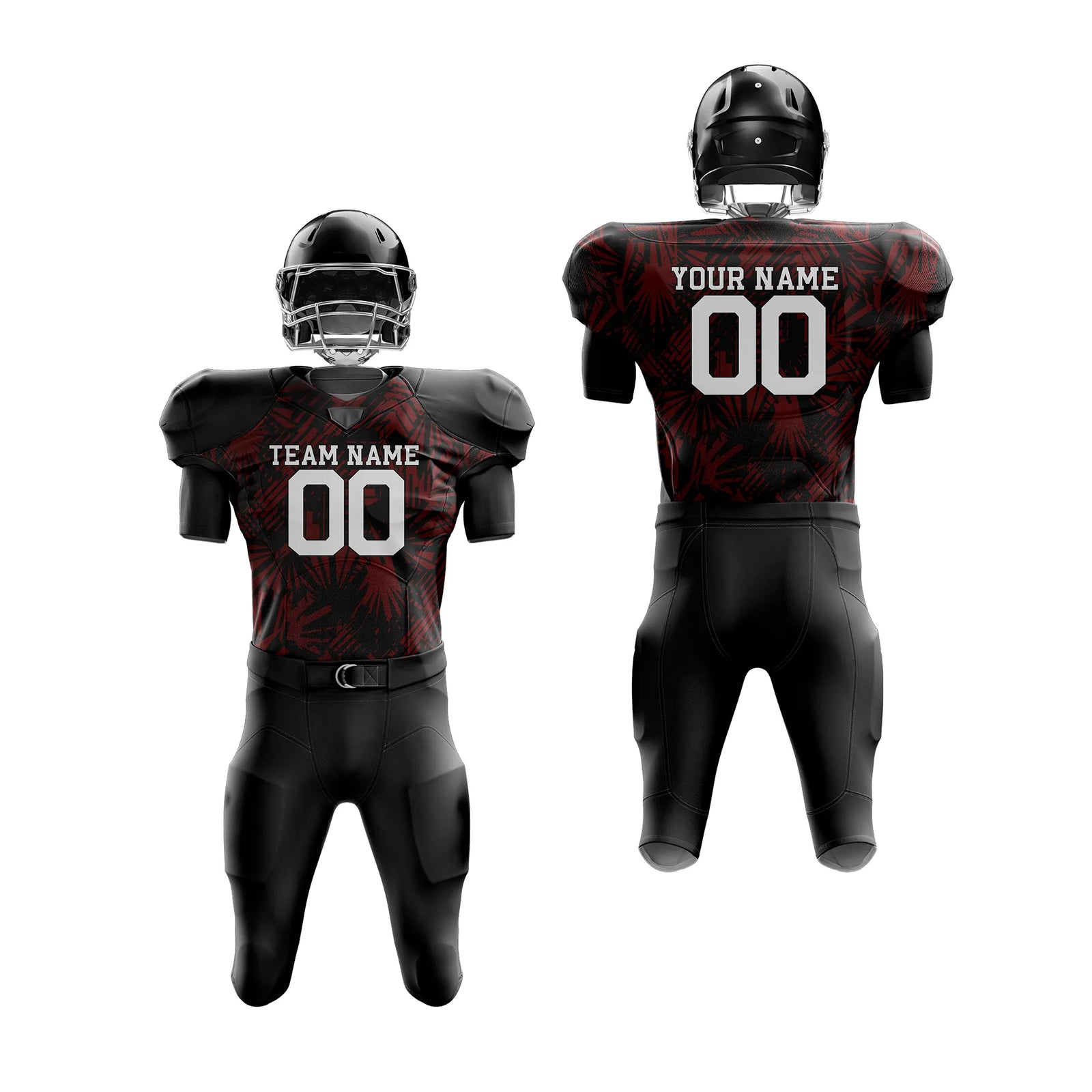 Custom Personalized D1 Full Pattern American Football Jersey with Name, Number & Team Logo