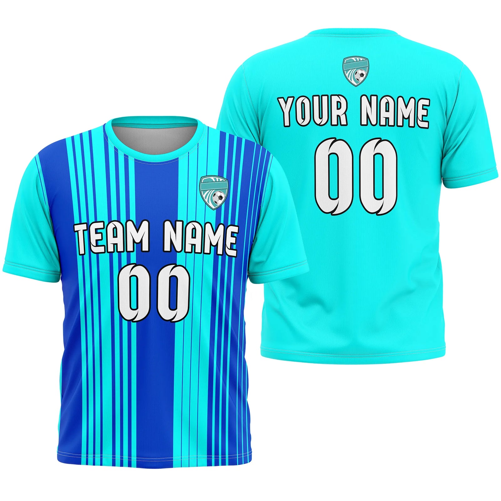Custom Strip Fashion D3 Soccer Jersey Personalized Football Uniform with Name & Number