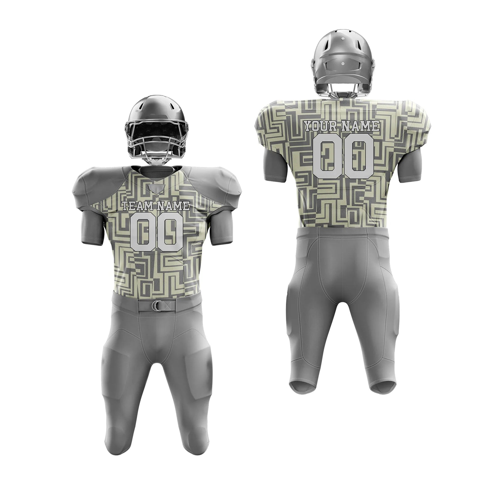 Custom Personalized D5 Full Pattern American Football Jersey with Name, Number & Team Logo