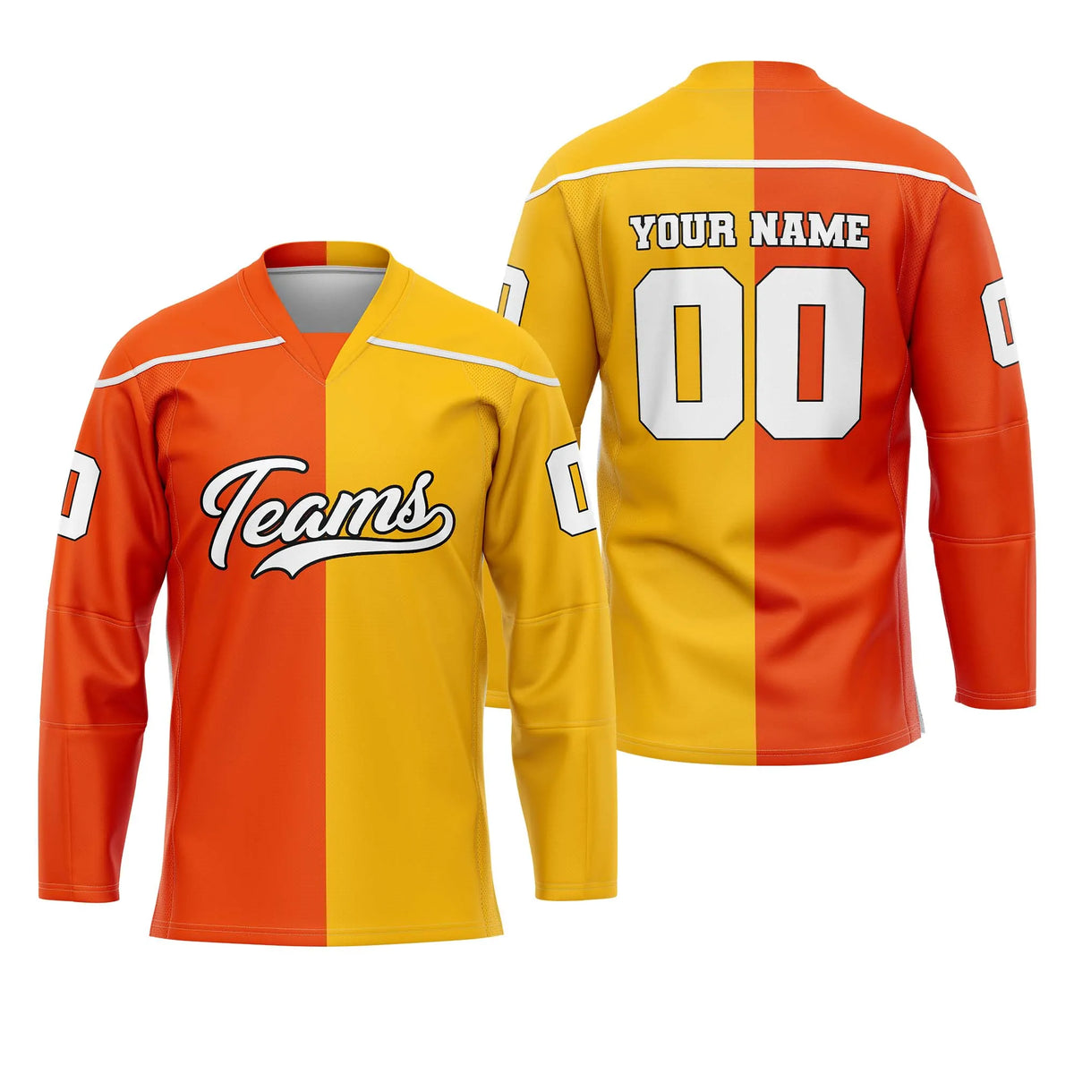 Custom Personalized D5 Split Fashion Ice Hockey Jersey with Name, Number & Team Logo