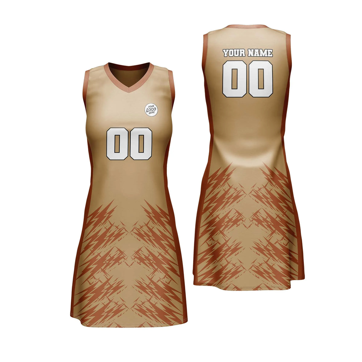 Custom Personalized D3 Stripe Fashion Netball Jersey with Name, Number & Team Logo