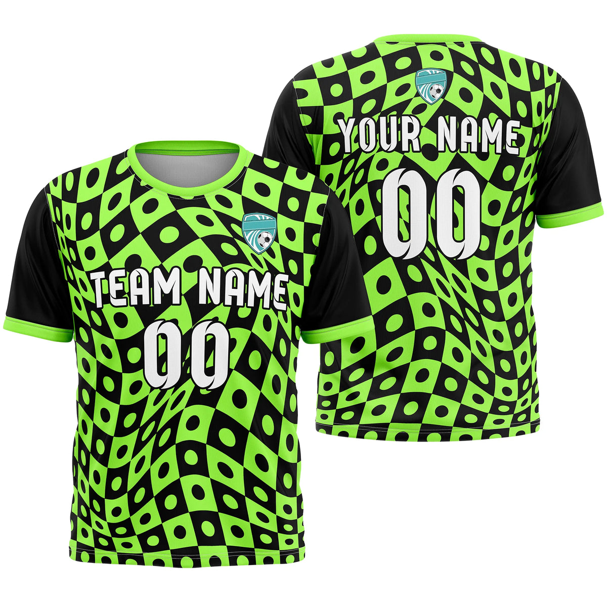 Custom Abstract Pattern D4 Soccer Jersey Personalized Football Uniform with Name & Number