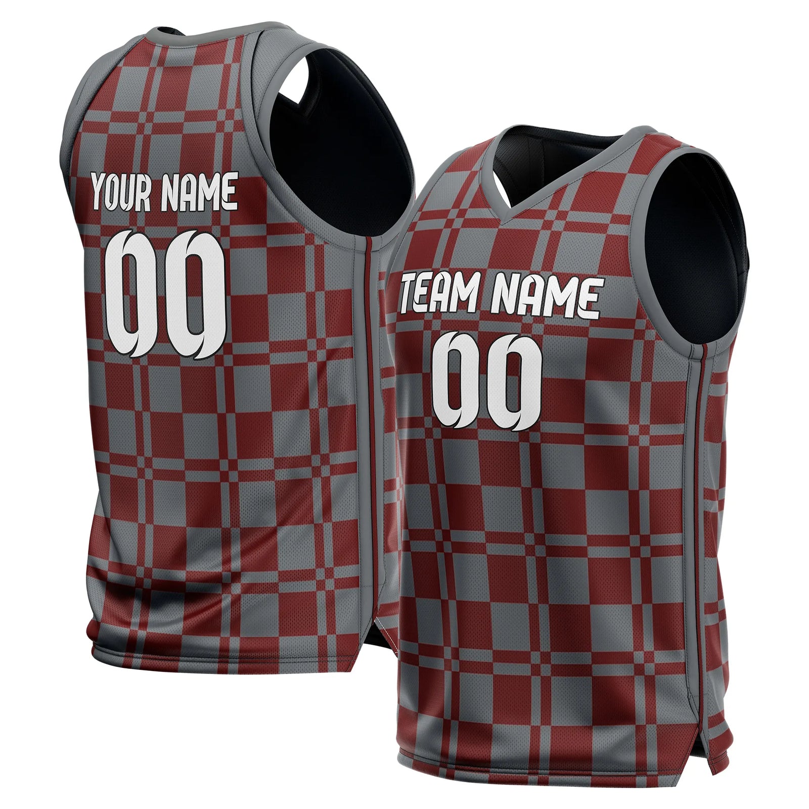 Custom Dynamic Check Printed Sports Jersey Personalized Uniform with Name & Number
