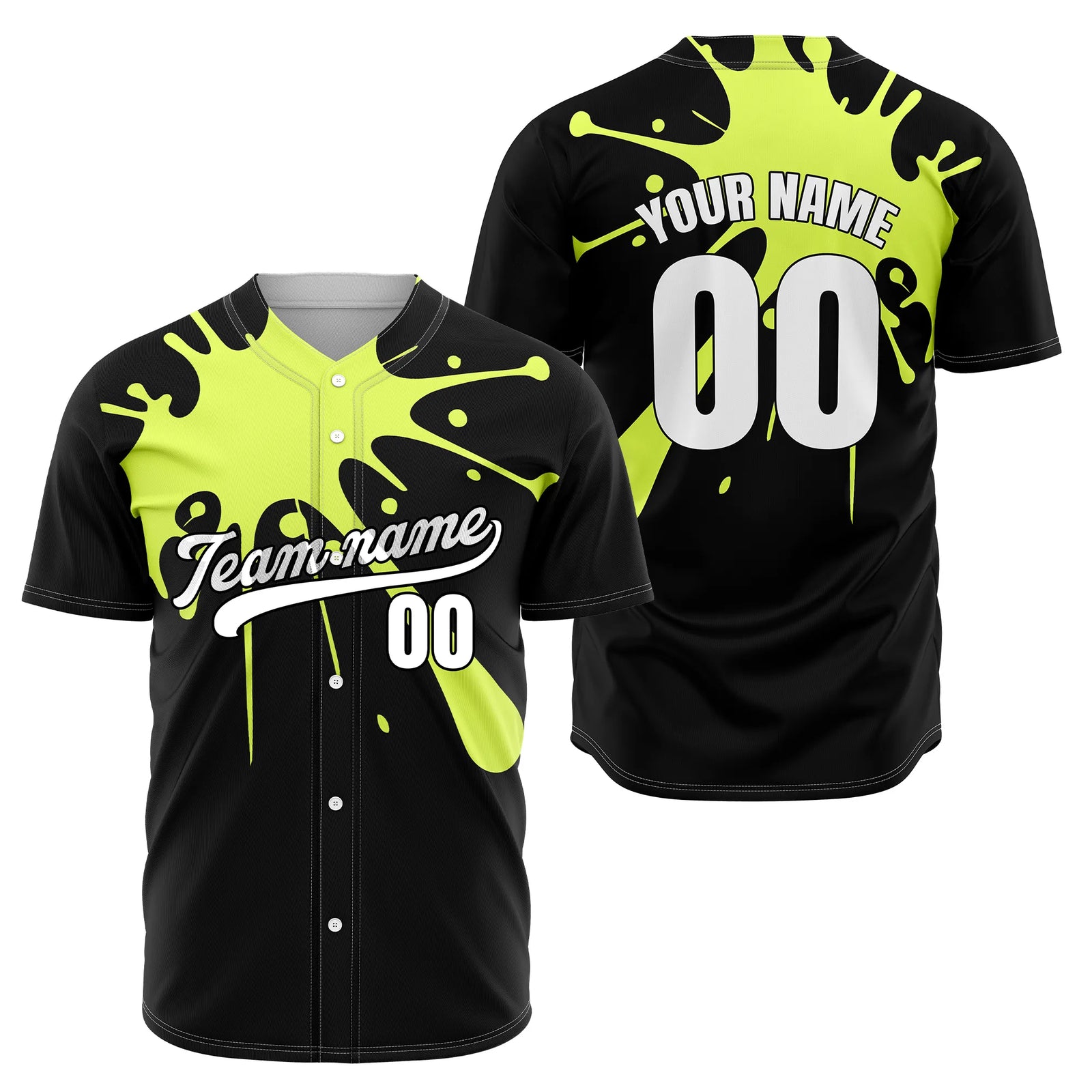 Custom Drip Force Black Sports Jersey Personalized Uniform with Name & Number