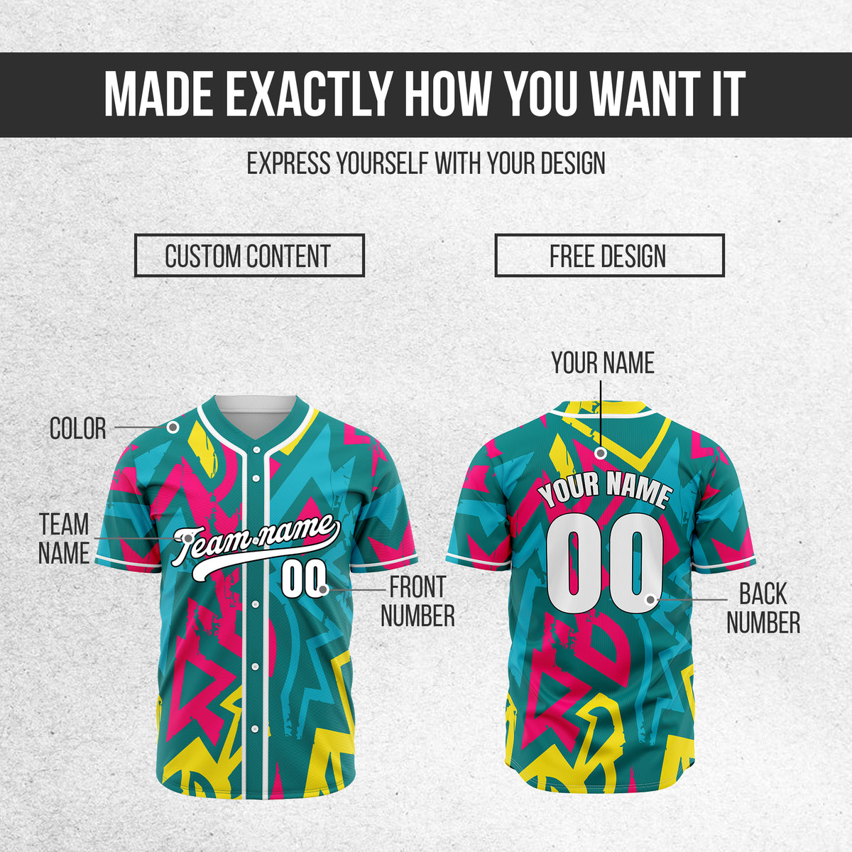 Custom Splash Teal Baseball Sports Jersey Personalized Uniform with Name & Number