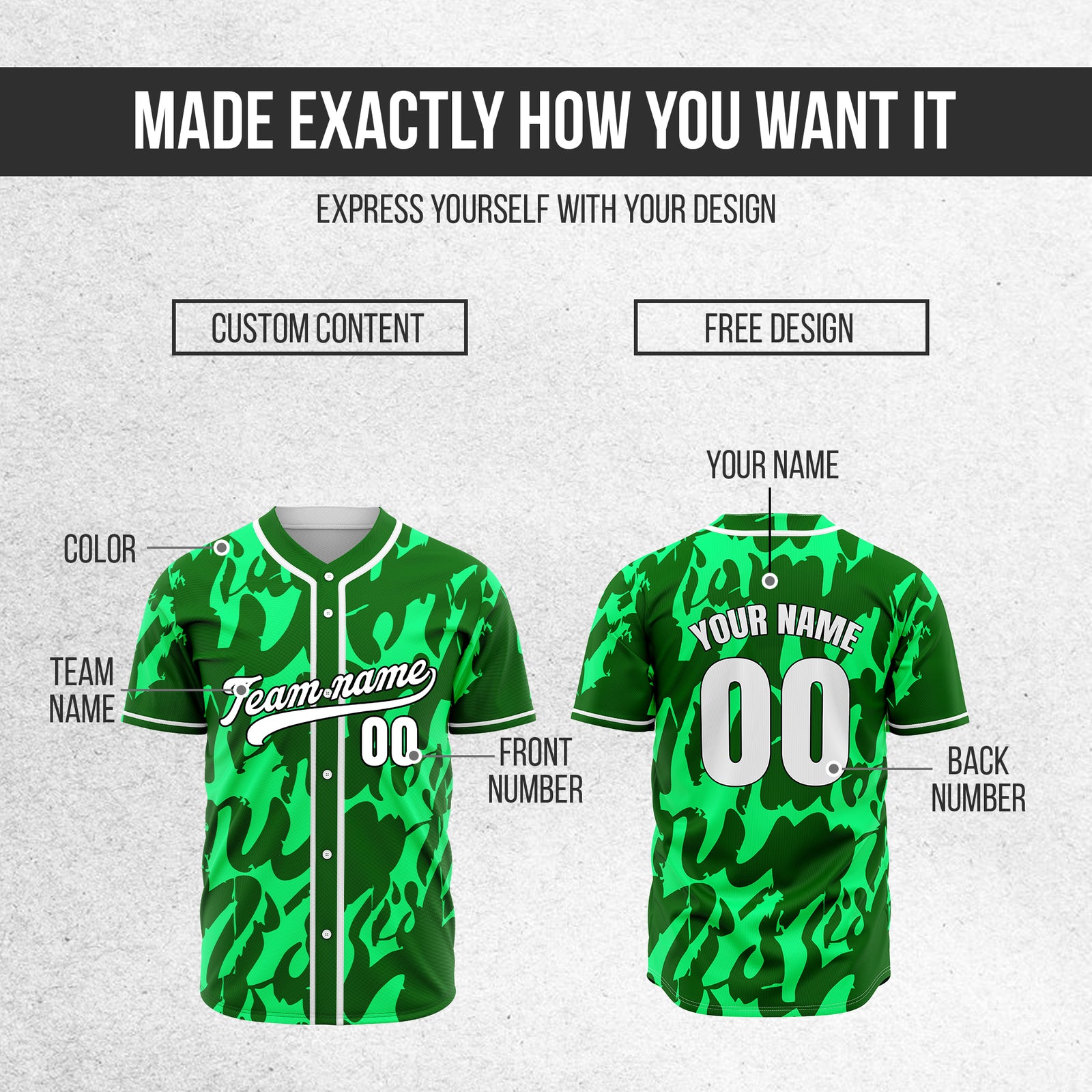 Custom Graffiti Sox Green Baseball Sports Jersey Personalized Uniform with Name & Number