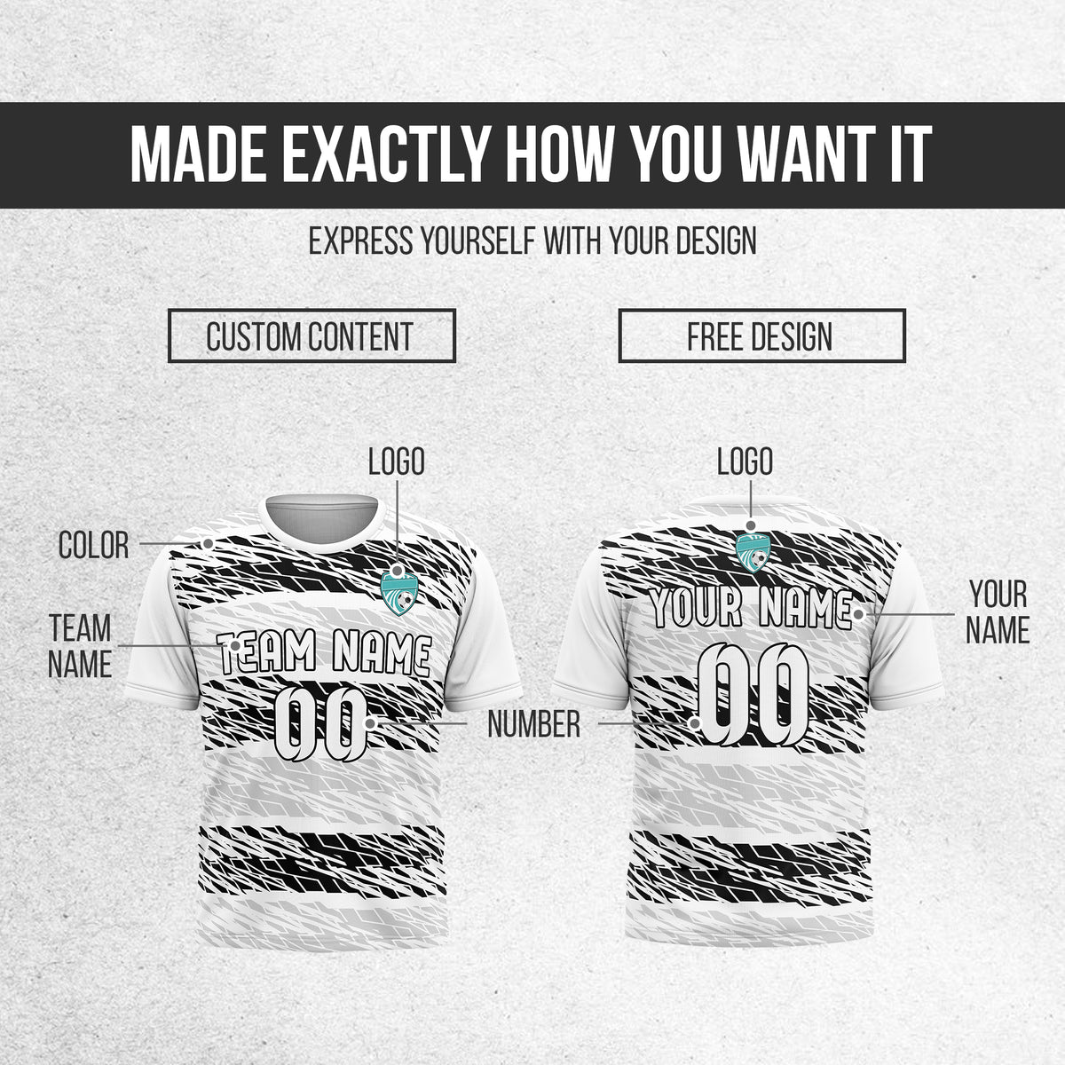 Custom Soccer Round Neck White Strike Sports Tops Jersey