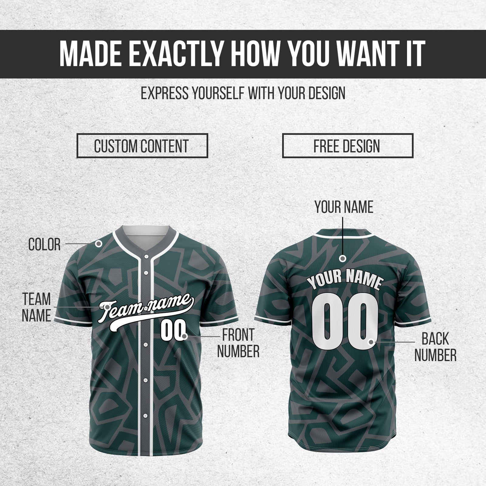 Custom Shadow Rebels Dark Grey Baseball Sports Jersey Personalized Uniform with Name & Number