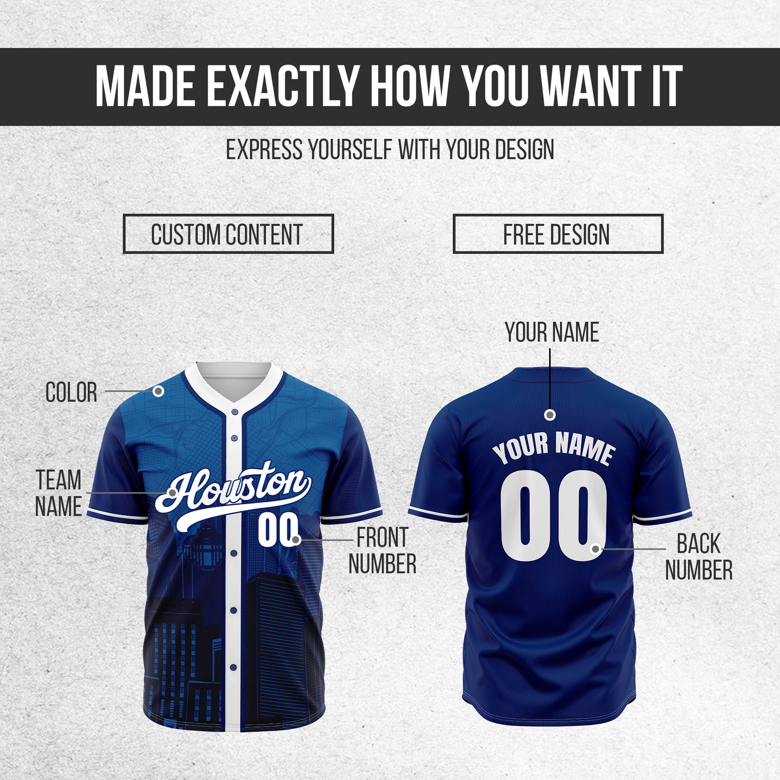 Custom City Edition Baseball Sports Jersey Stitched Personalized Uniform with Name & Number