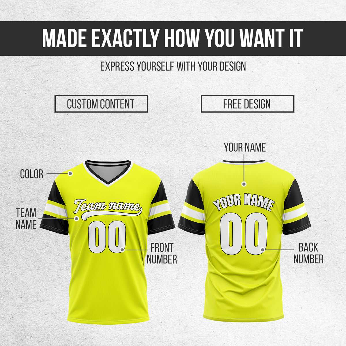 Custom StormLine Yellow Pullover Baseball Sports Jersey Personalized Uniform with Name & Number