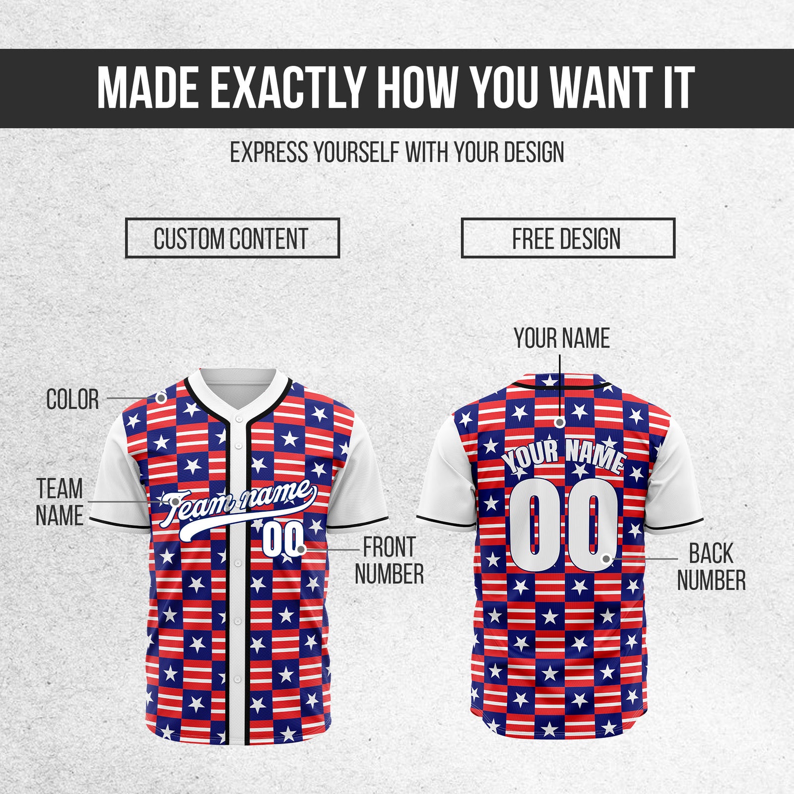 Custom Liberty Baseball Sports Jersey Personalized Uniform with Name & Number