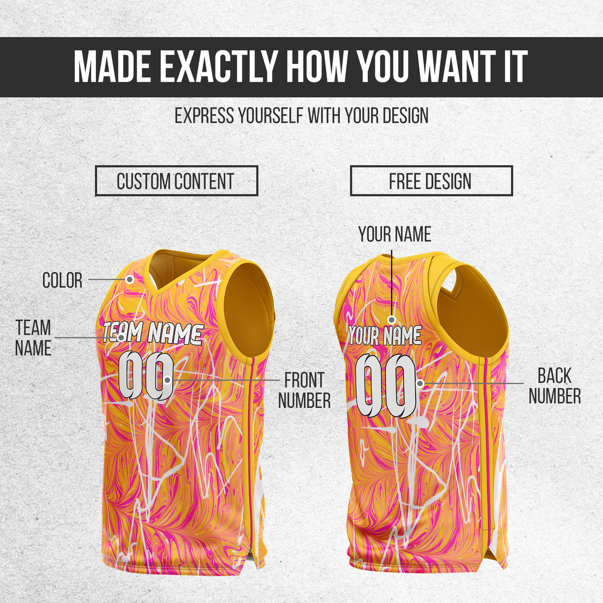 Graphti pattern - Orange