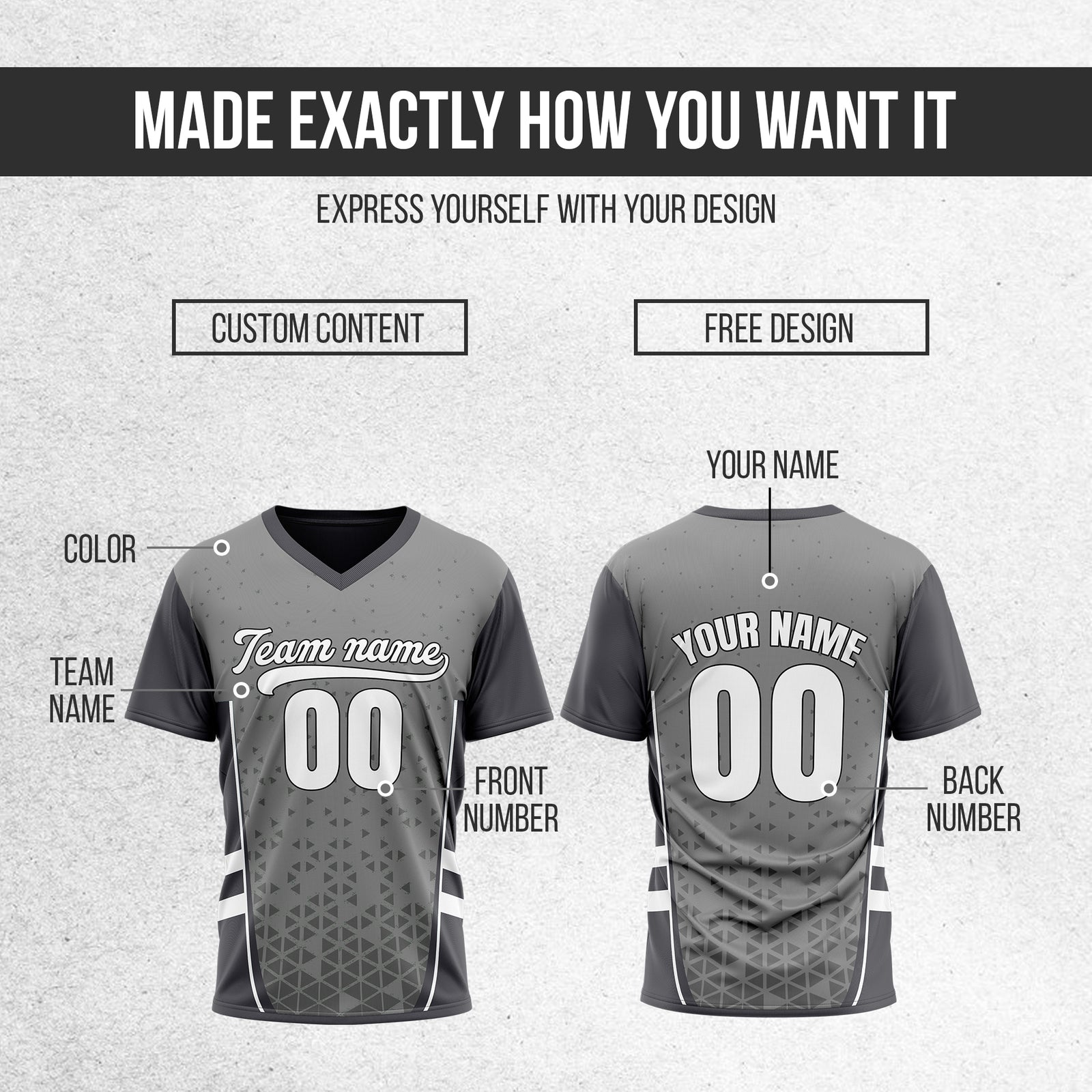 Custom HexaFade Grey Pullover Baseball Sports Jersey Personalized Uniform with Name & Number