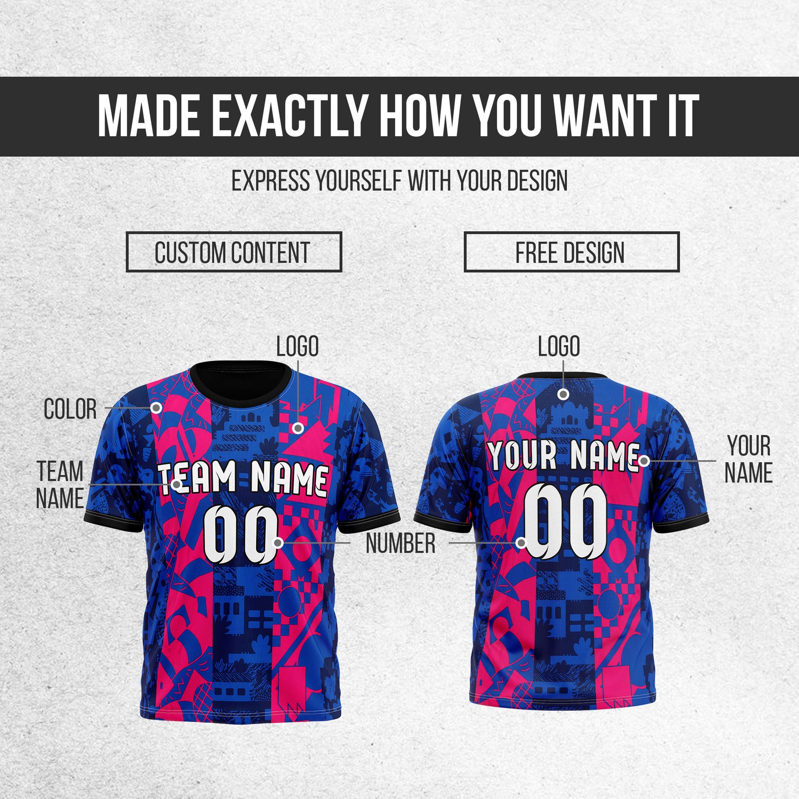 Custom FC Barcelona Fan Jersey Personalized with Name & Number