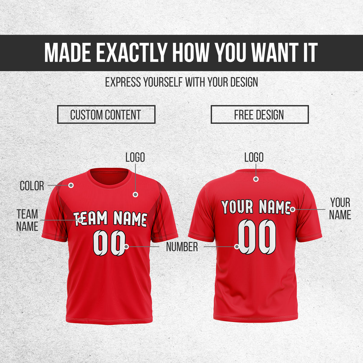 Custom DENMARK Fan Jersey Personalized with Name & Number