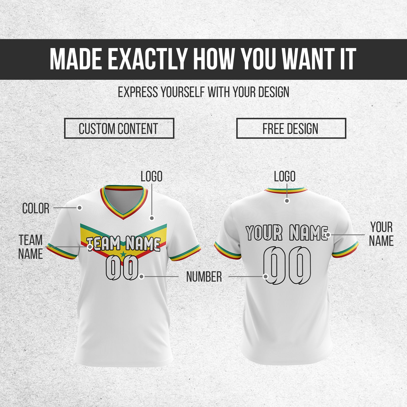 Custom SENEGAL Fan Jersey Personalized with Name & Number