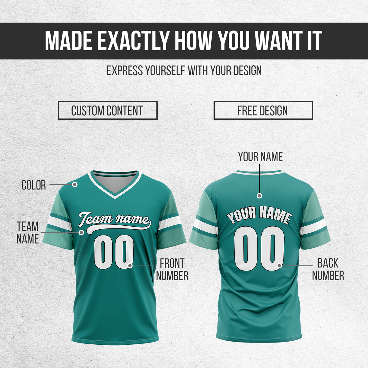 Custom StormLine Teal Pullover Baseball Sports Jersey Personalized Uniform with Name & Number