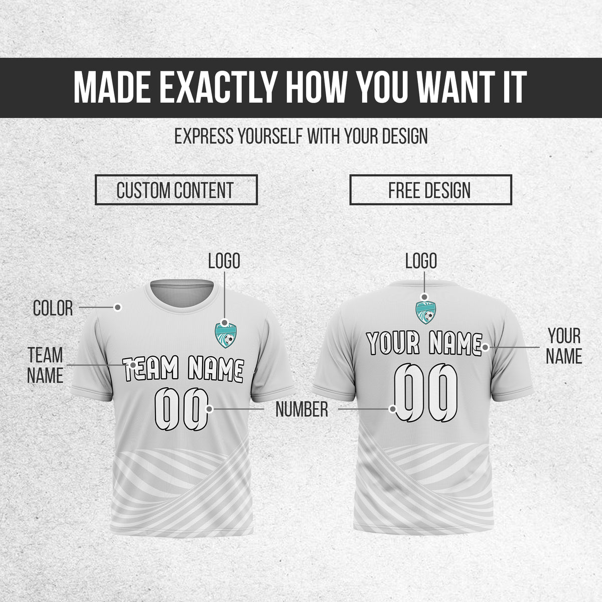 Custom Soccer R Stripes SurgeLine Grey Sports Tops Jersey