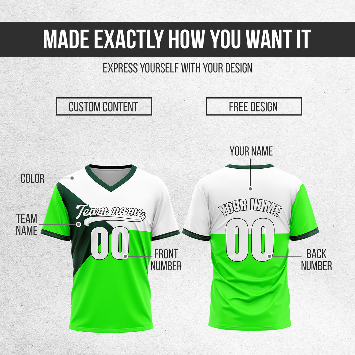 Custom FlexCore Neon Green Baseball Sports Jersey Personalized Uniform with Name & Number