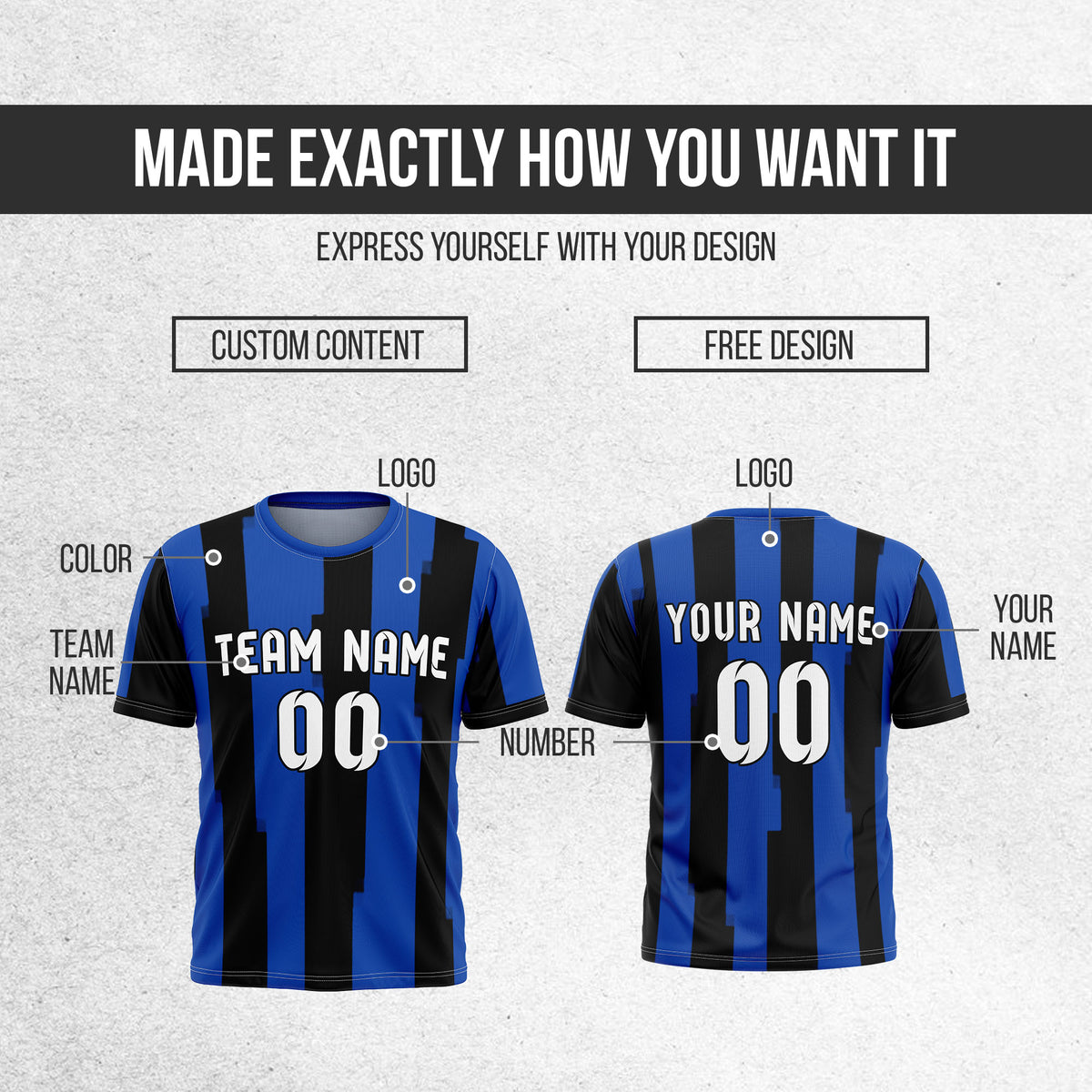 Custom Inter Milan Fan Jersey Personalized with Name & Number