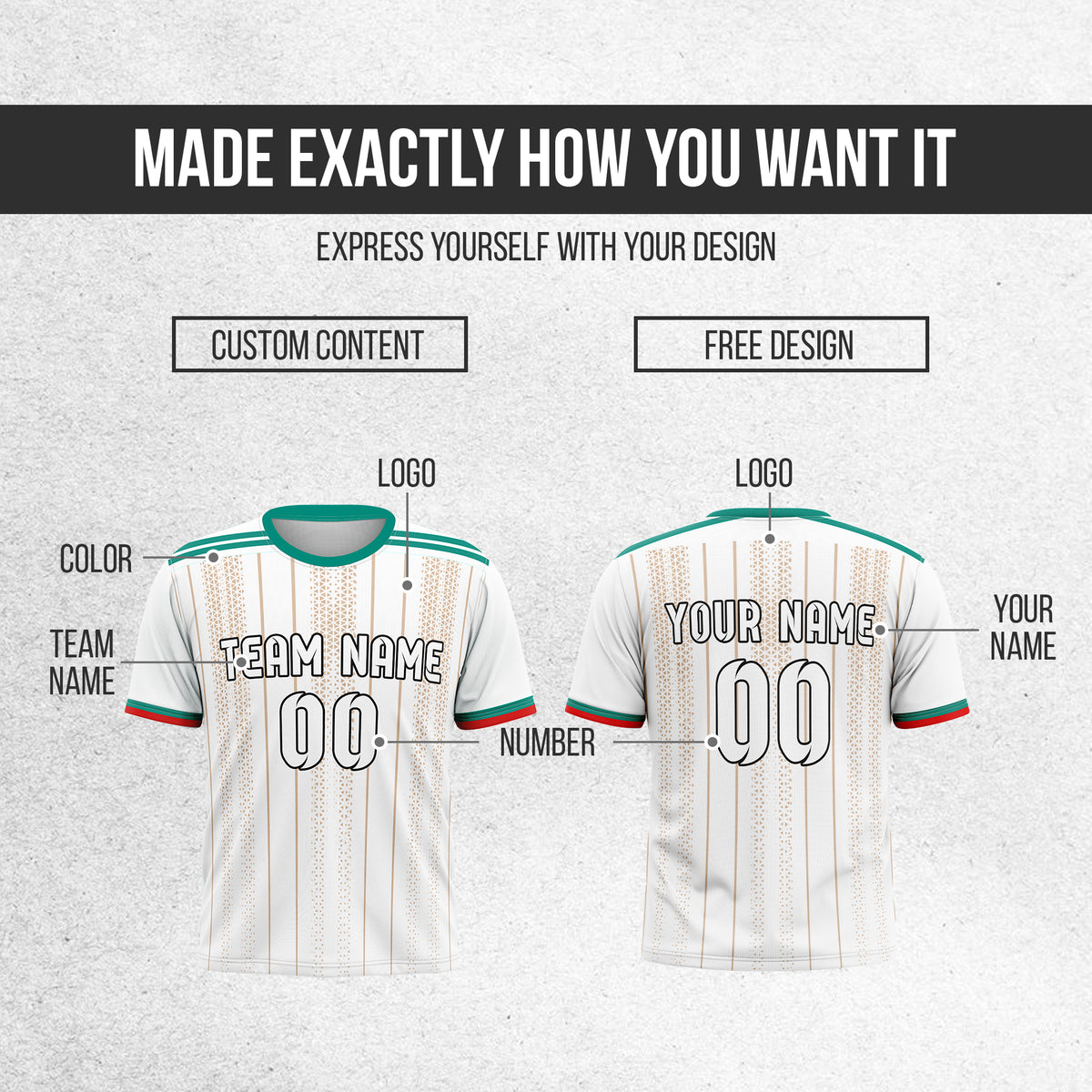 Custom ALGERIA Fan Jersey Personalized with Name & Number