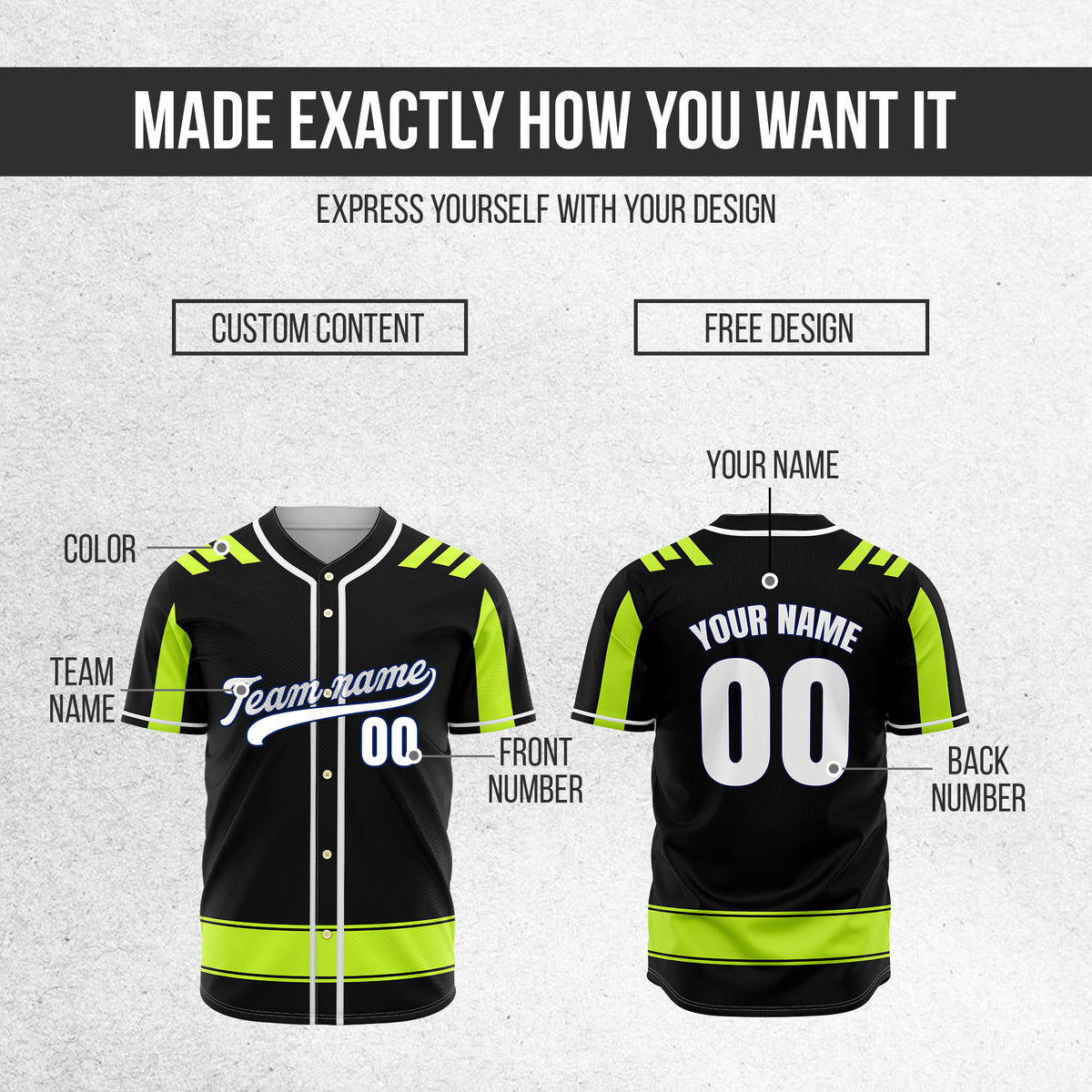 Custom Radiant Strike Black Raglan Style Baseball Sports Jersey Personalized Uniform with Name & Number