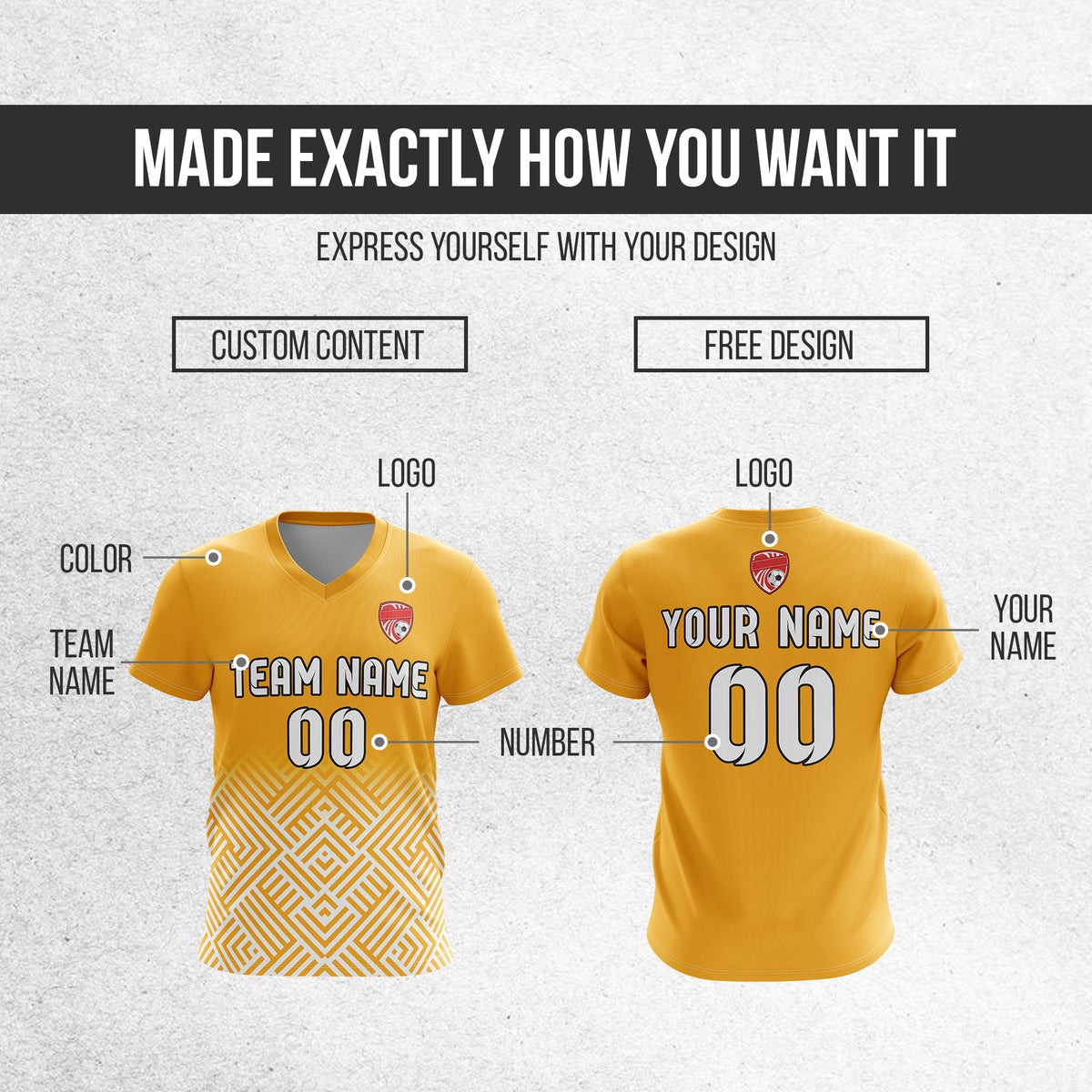 Custom Shadow Line V-Side Pattern Orange Soccer Sport Tops Jersey