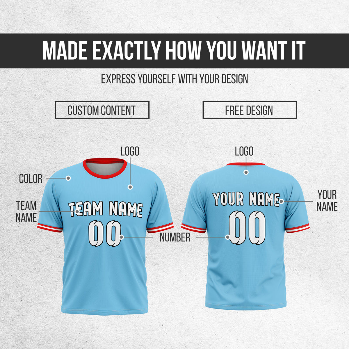 Custom Manchester City Fan Jersey Personalized with Name & Number