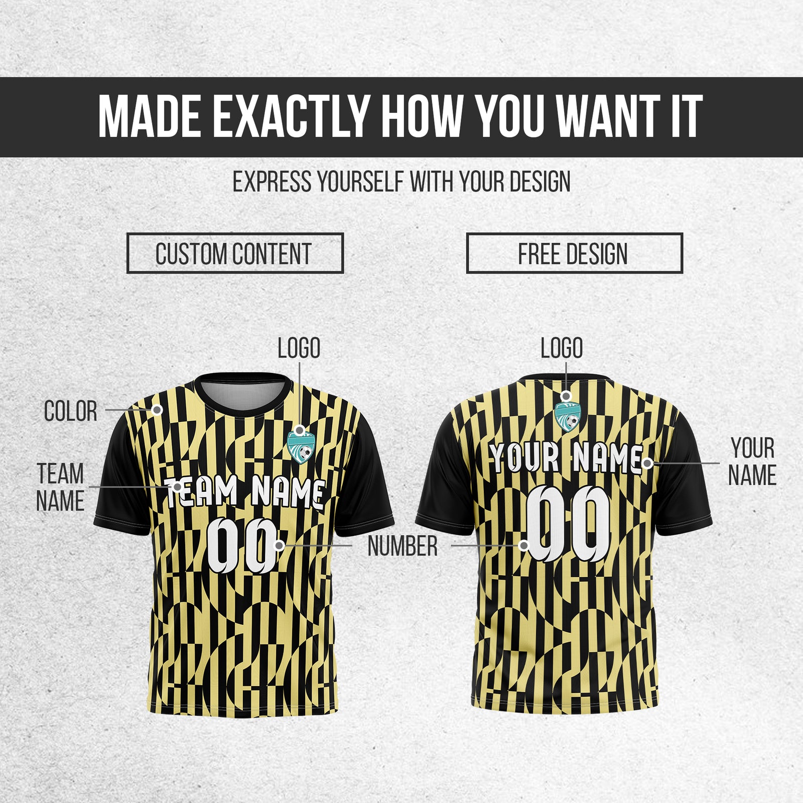 Custom Soccer Round Neck Black Cyclone Tops Jersey