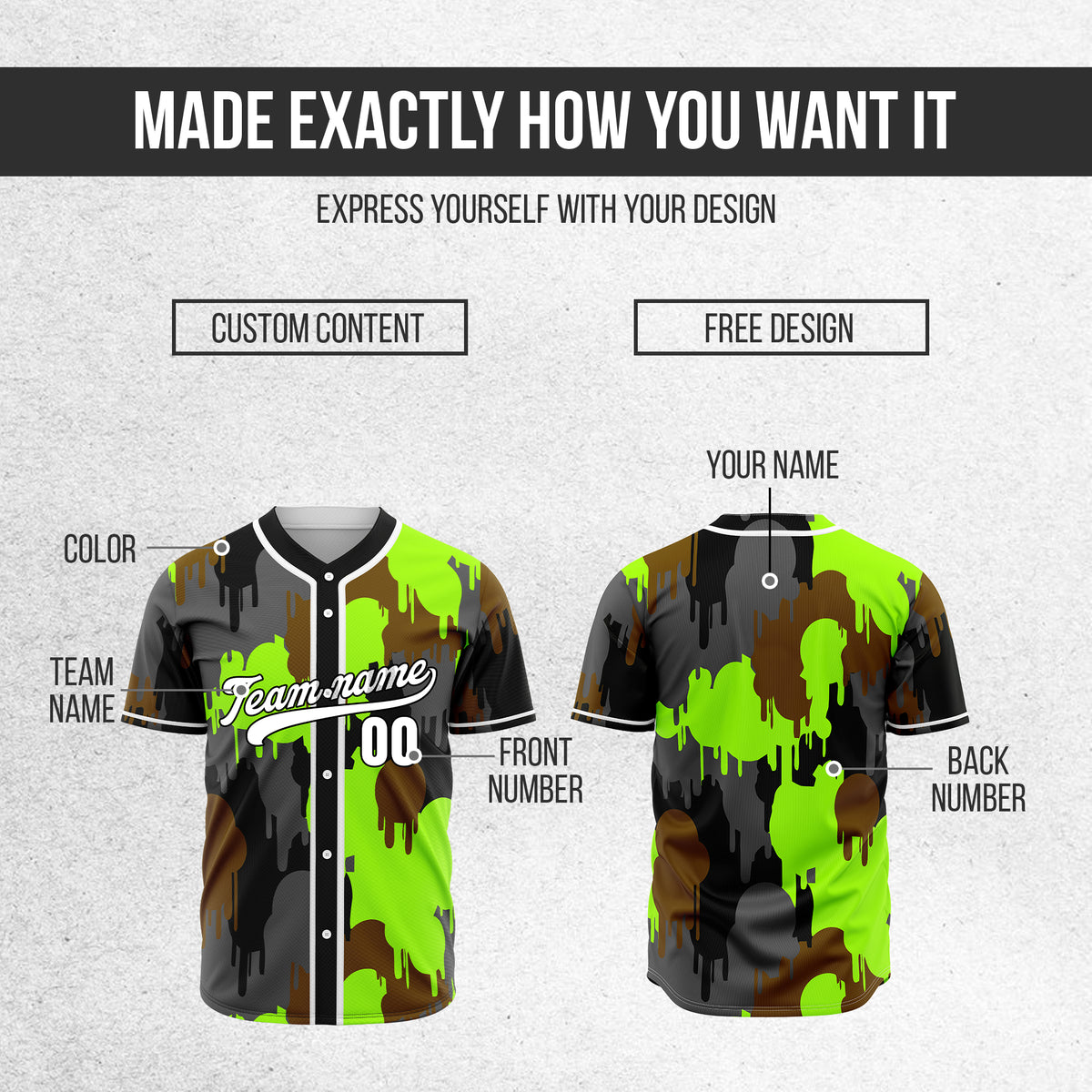 Custom Paint Hustlers Black Baseball Sports Jersey Personalized Uniform with Name & Number