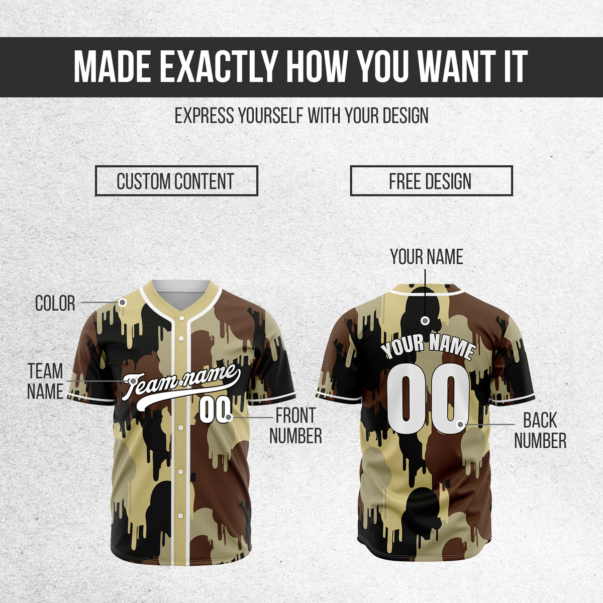 Custom Paint Hustlers Khaki Baseball Sports Jersey Personalized Uniform with Name & Number