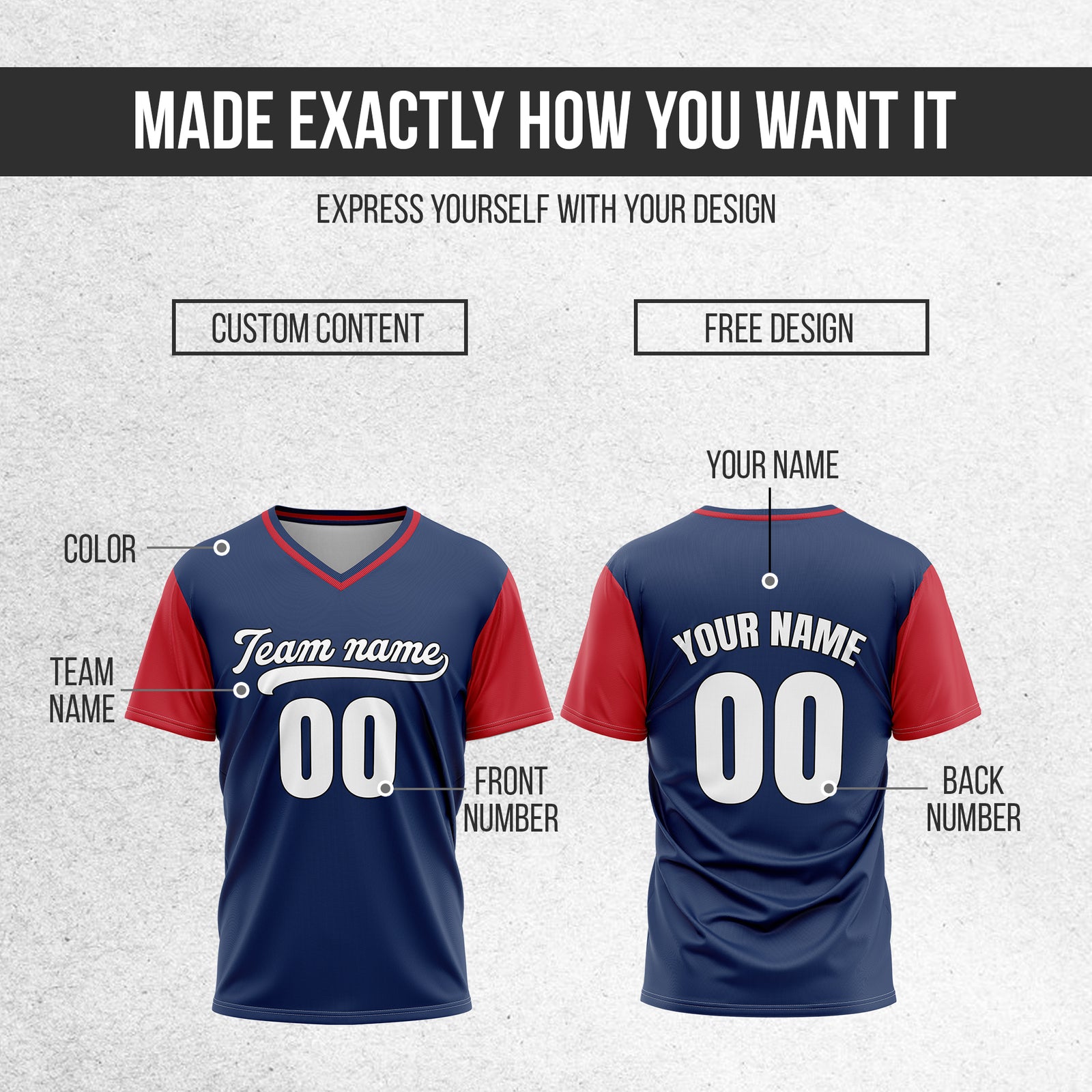 Custom Victory Line Navy Pullover Sports Jersey Personalized Uniform with Name & Number