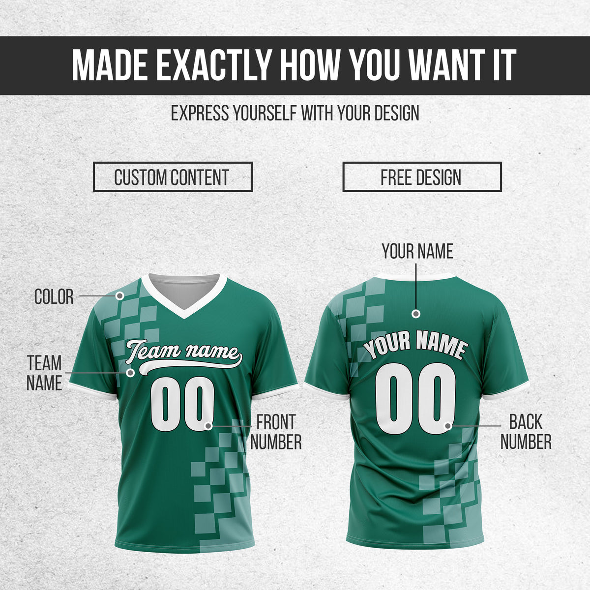 Custom Shadow Pixel Teal Baseball Sports Jersey Personalized Uniform with Name & Number
