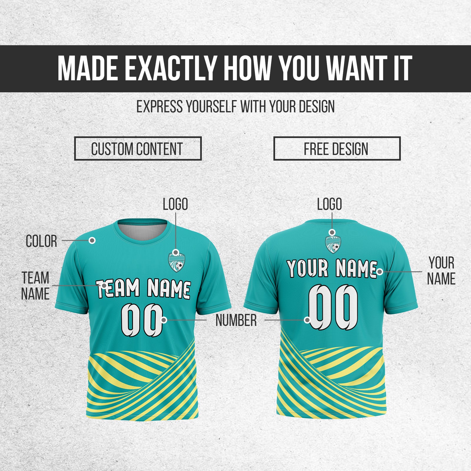 Custom Soccer R Stripes SurgeLine Teal Sports Tops Jersey