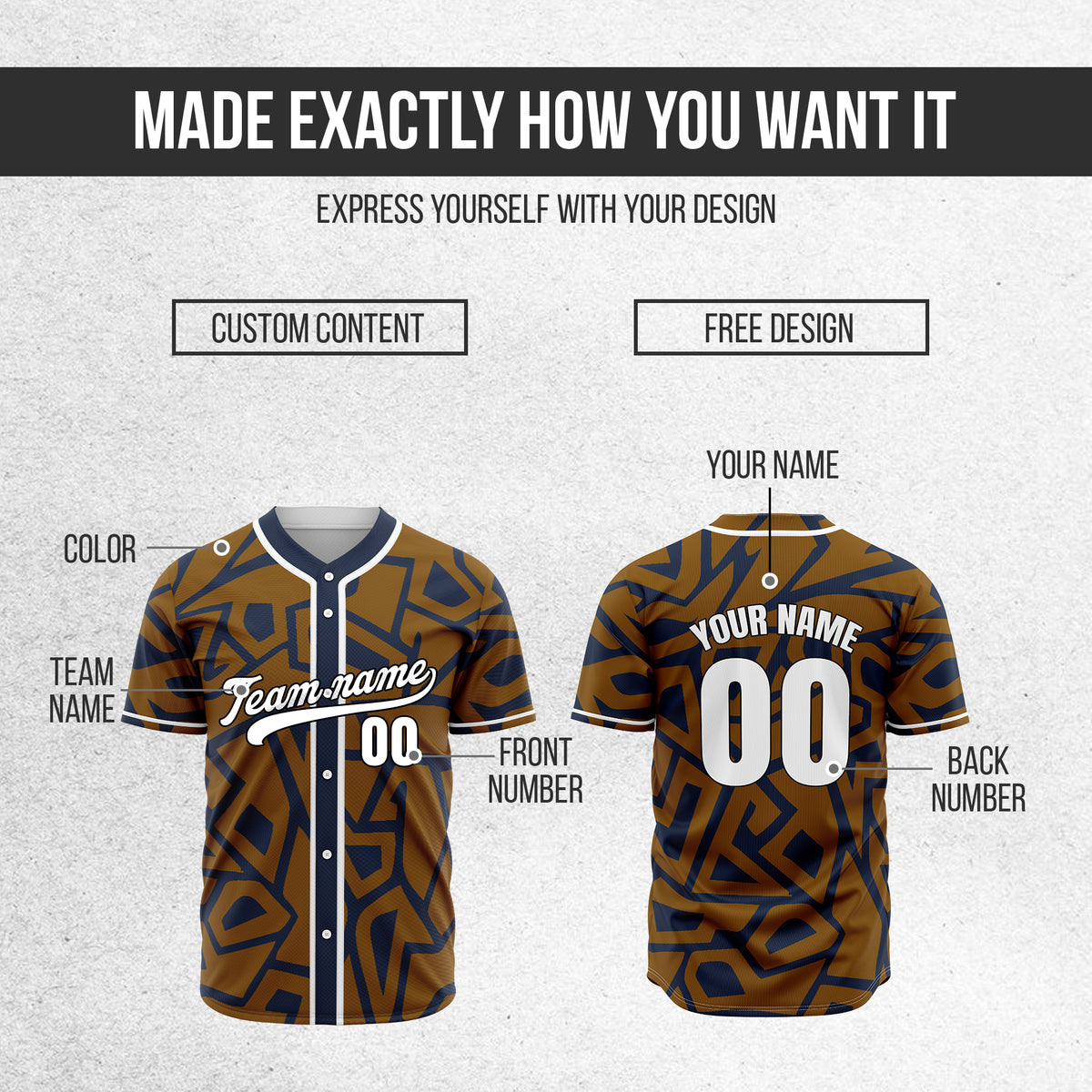 Custom Shadow Rebels Navy Baseball Sports Jersey Personalized Uniform with Name & Number