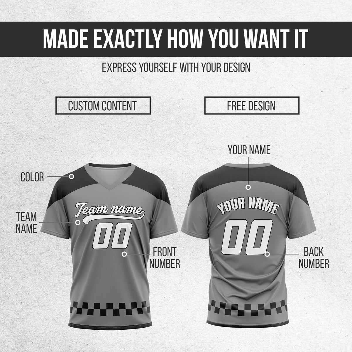 Custom Darkvolt Grey Pullover Baseball Sports Jersey Personalized Uniform with Name & Number