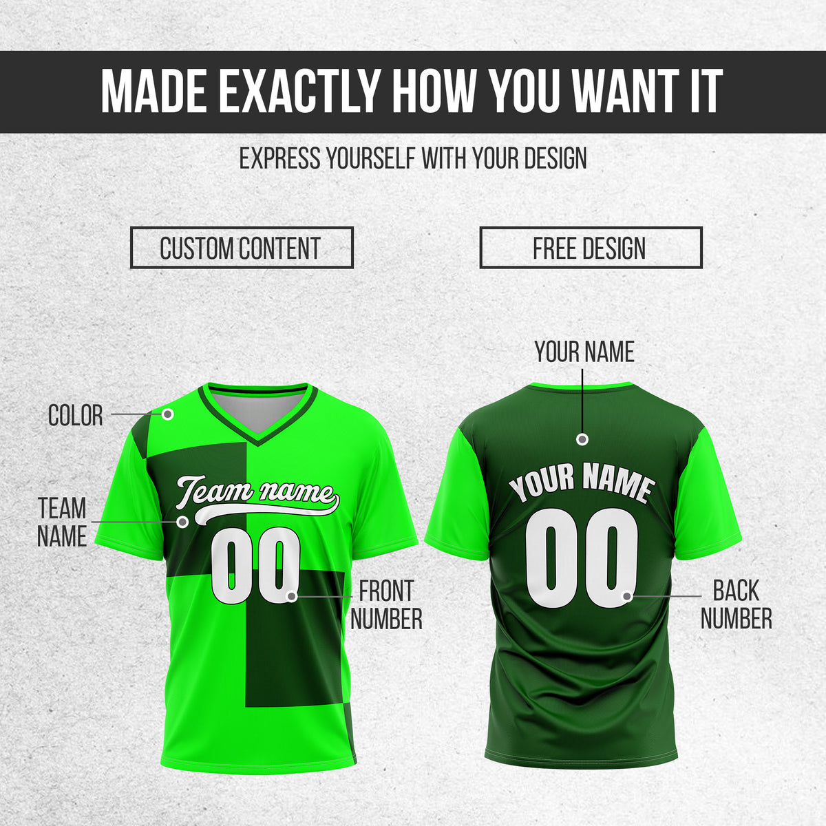 Custom Apex Colorblock Green Baseball Sports Jersey Personalized Uniform with Name & Number