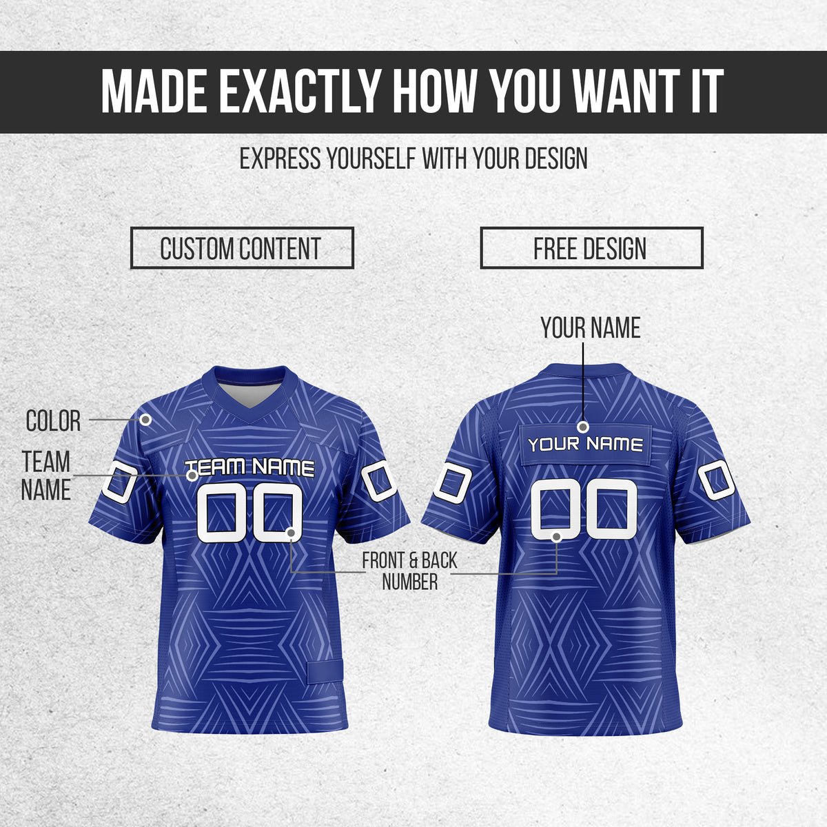 Custom Elite Navy Graffiti Line Mesh Authentic Football Jersey